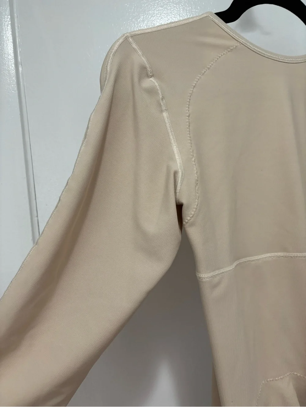 Marena Recovery Bodysuit 3/4 Sleeve Sculpting Suit in Beige XL